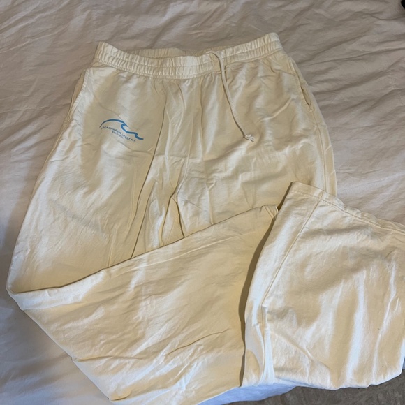 KEEP THE FEELING ALIVE WIDE LEG SWEATPANTS - VANILLA - Picture 4 of 8